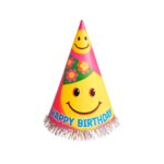 Paper Cone Birthday Party Hats (10 Pieces)