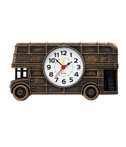 City Bus Decor Alarm Clock Brown